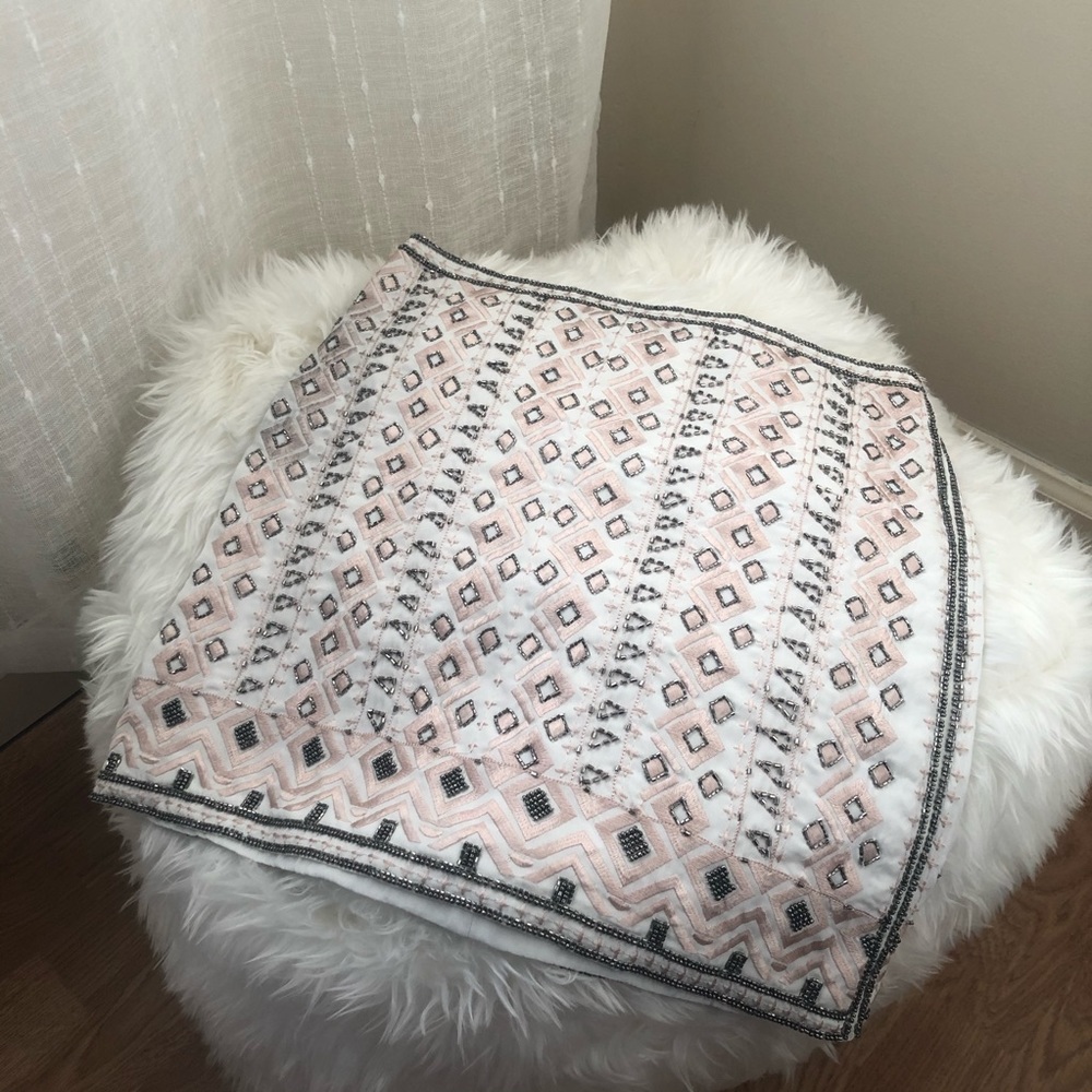 Club Monaco Beaded Low Rise Skirt